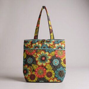 Vera Bradley Toggle Tote Handbag Flower Shower Retired Pattern 2014 Boho